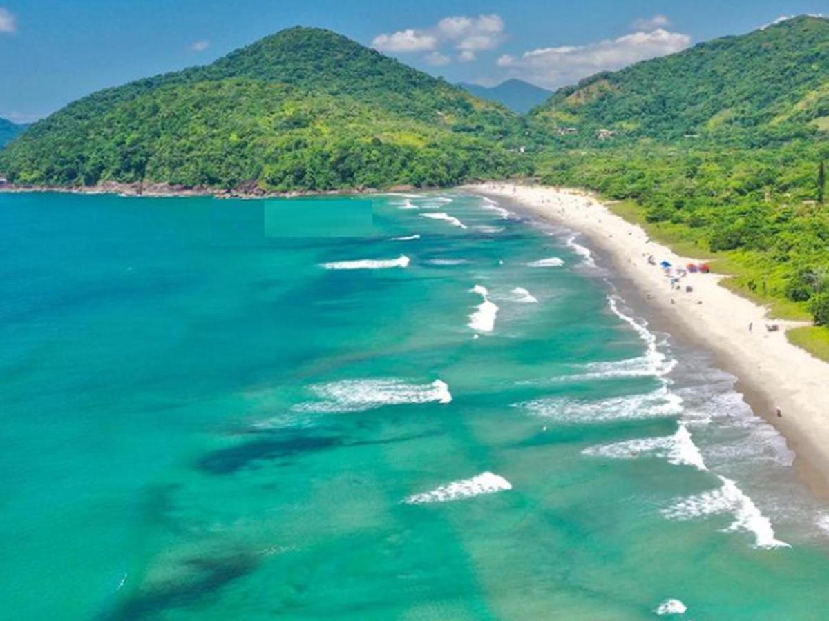 Apartamento Ubatuba Próxima a Praia Grande com Wifi Exterior foto